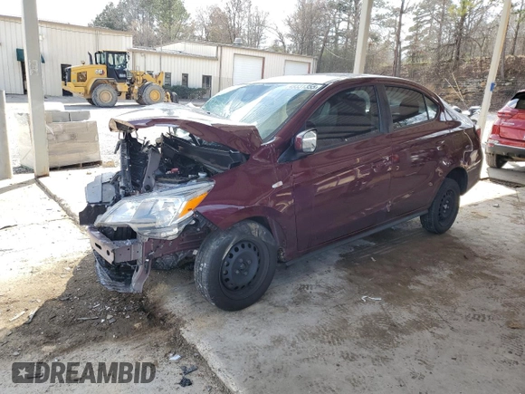 2022 Mitsubishi Mirage G4 ES with VIN ML32FUFJ2NHF09407, listed as a Copart auction lot 49331355 with 0 mi miles and Salvage Title. Bid and sale history available at carsss.com. Image 1.