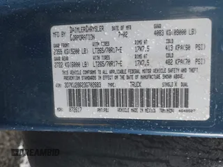 2003 Dodge 2500 ST with VIN 3D7KU28623G702683, listed as a IAAI auction lot 41852182 with 263,449 mi miles. Bid and sale history available at carsss.com. Image 9.