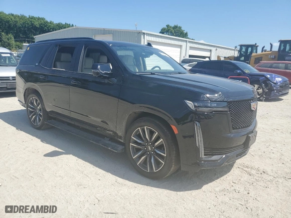 2021 Cadillac Escalade Sport Platinum with VIN 1GYS4GKL1MR204704, listed as a Copart auction lot 60263974 with 46,336 mi miles and Salvage Title. Bid and sale history available at carsss.com. Image 4.