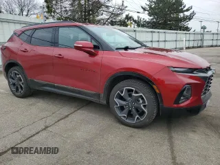 2022 Chevrolet Blazer RS with VIN 3GNKBERS4NS119021, listed as a Copart auction lot 52615455 with 60,684 mi miles and Salvage title. Bid and sale history available at DreamBid. Image 4.