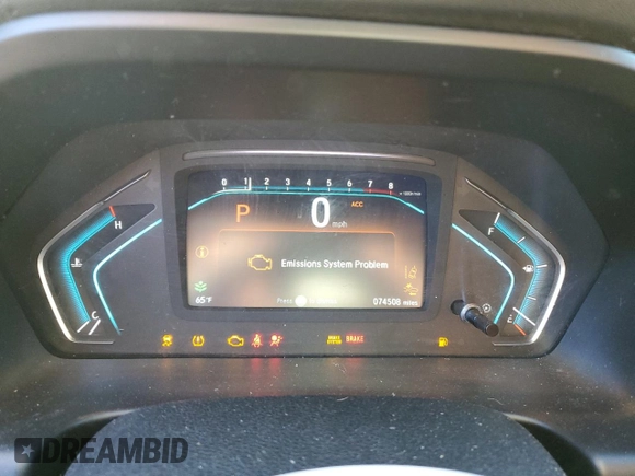2019 Honda Odyssey Elite with VIN 5FNRL6H91KB052410, listed as a Copart auction lot 46517495 with 74,508 mi miles and Salvage Title. Bid and sale history available at DreamBid. Image 9.