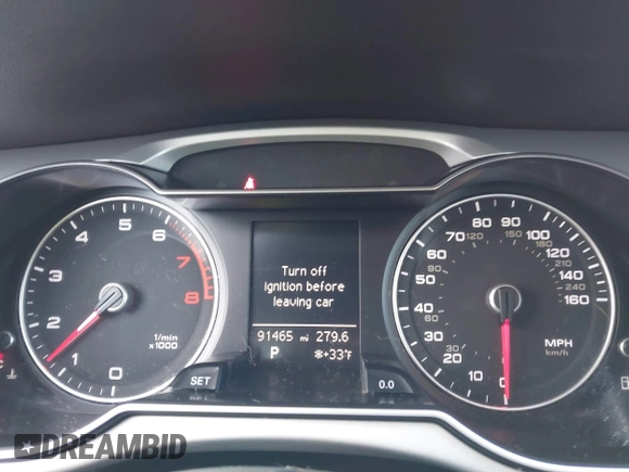 2016 Audi A4 Premium with VIN WAUBFAFL0GN009001, listed as a IAAI auction lot 41282468 with 91,465 mi miles. Bid and sale history available at carsss.com. Image 7.