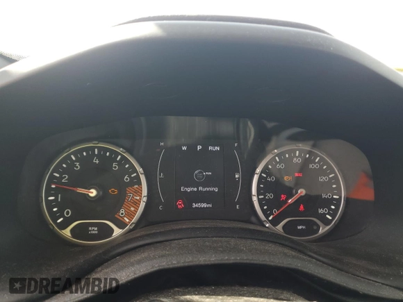 2020 Jeep Renegade Sport with VIN ZACNJAAB7LPL79566, listed as a Copart auction lot 57182895 with 34,599 mi miles and Salvage title. Bid and sale history available at DreamBid. Image 9.