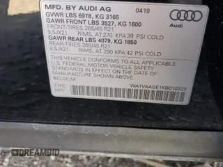 2019 Audi e-tron Prestige z VIN WA1VAAGE1KB010323, wystawiony jako Copart lot #68242952 z przebiegiem 27 138 mil mil oraz . Historia ofert i sprzedaży dostępna na DreamBid. Obrazek 14.