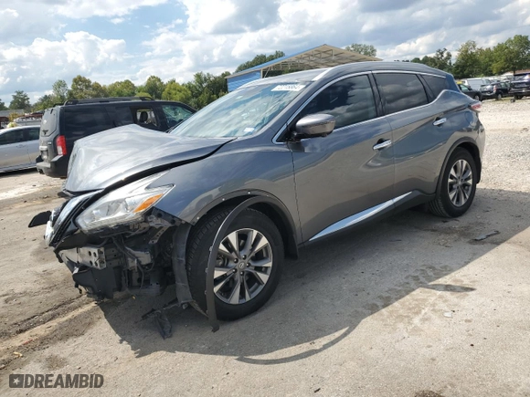 2017 Nissan Murano SL with VIN 5N1AZ2MG7HN104833, listed as a Copart auction lot 72215864 with 77,146 mi miles and Salvage Title. Bid and sale history available at carsss.com. Image 1.