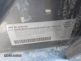 2012 Audi A4 Premium z VIN WAUSFAFL5CA112285, wystawiony jako IAAI lot #41739450 z przebiegiem 104 196 mil mil oraz . Historia ofert i sprzedaży dostępna na DreamBid. Obrazek 9.