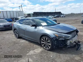 2016 Nissan Maxima SL with VIN 1N4AA6AP8GC385175, listed as a IAAI auction lot 41987763 with 117,485 mi miles and . Bid and sale history available at DreamBid. Image 1.