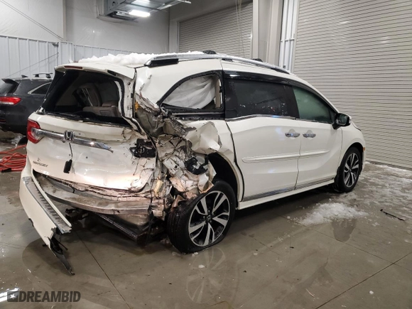 2018 Honda Odyssey Elite with VIN 5FNRL6H97JB018695, listed as a Copart auction lot 44918165 with 79,622 mi miles and Clean Title. Bid and sale history available at carsss.com. Image 3.
