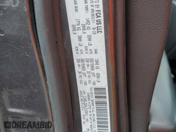 2020 Dodge Durango GT Plus with VIN 1C4RDJDG4LC123411, listed as a Copart auction lot 47147375 with 127,186 mi miles and Salvage title. Bid and sale history available at DreamBid. Image 13.
