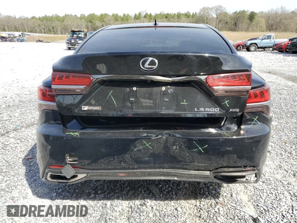2018 Lexus LS with VIN JTHC51FF4J5004992, listed as a Copart auction lot 49701775 with 99,155 mi miles and Salvage Title. Bid and sale history available at carsss.com. Image 6.