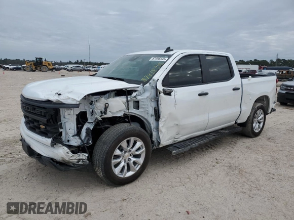 2024 Chevrolet Silverado 1500 Custom with VIN 3GCPABEK4RG267443, listed as a Copart auction lot 87958345 with Not Provided miles and Salvage Title. Bid and sale history available at DreamBid. Image 1.