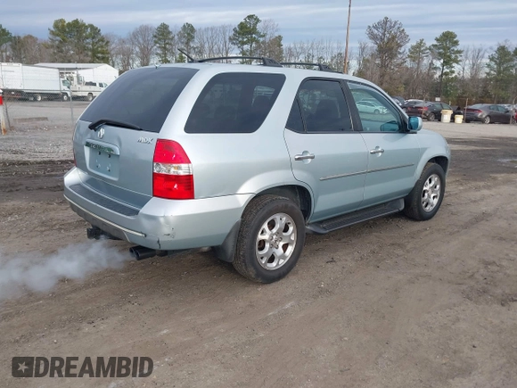 2002 Acura MDX Touring Pkg with VIN 2HNYD18652H531628, listed as a IAAI auction lot 41614740 with 290,881 mi miles. Bid and sale history available at carsss.com. Image 4.