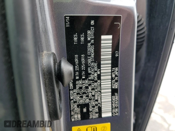 2015 Lexus NX 200t z VIN JTJBARBZ0F2001908, wystawiony jako Copart lot #52128205 z przebiegiem 143 333 mil mil oraz Szkoda całkowita • Salvage title. Historia ofert i sprzedaży dostępna na DreamBid. Obrazek 14.