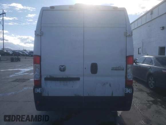 2023 Ram ProMaster Cargo with VIN 3C6MRVJGXPE501020, listed as a Copart auction lot 82050114 with 22,623 mi miles and Salvage Title. Bid and sale history available at DreamBid. Image 6.