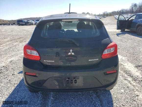 2019 Mitsubishi Mirage ES with VIN ML32A3HJ8KH002851, listed as a Copart auction lot 46020545 with 58,523 mi miles and Salvage Title. Bid and sale history available at carsss.com. Image 6.