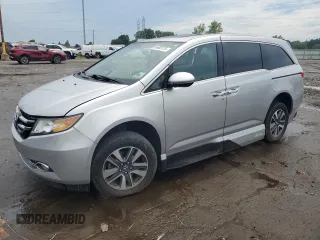 2015 Honda Odyssey Touring Elite with VIN 5FNRL5H93FB041067, listed as a Copart auction lot 64660175 with 72,000 mi miles and Salvage title. Bid and sale history available at DreamBid. Image 1.