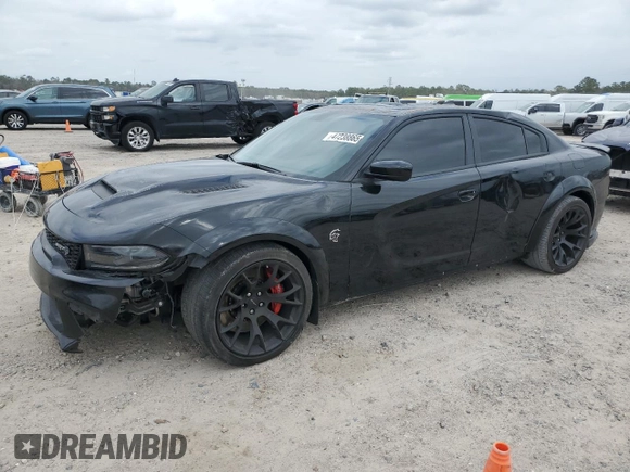 2023 Dodge Charger SRT Hellcat Widebody Jailbreak with VIN 2C3CDXL98PH553381, listed as a Copart auction lot 47238865 with 18,956 mi miles and Salvage Title. Bid and sale history available at carsss.com. Image 1.