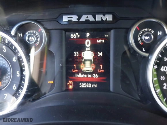 2021 Ram 1500 Big Horn with VIN 1C6SRFBT5MN557642, listed as a IAAI auction lot 41498784 with 53,000 mi miles. Bid and sale history available at carsss.com. Image 15.