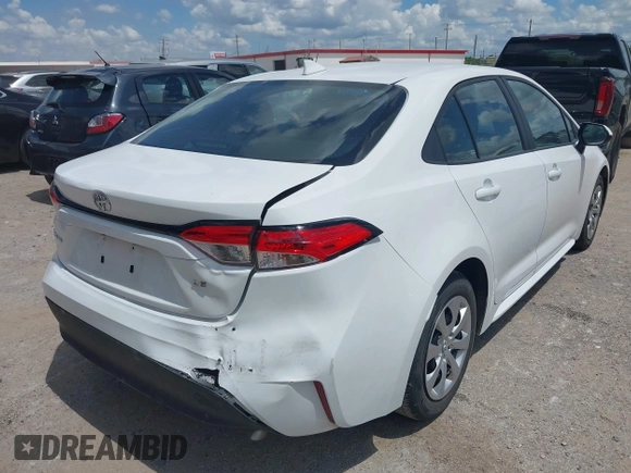 2024 Toyota Corolla LE with VIN 5YFB4MDE9RP167499, listed as a IAAI auction lot 42585208 with 22,842 mi miles and . Bid and sale history available at DreamBid. Image 4.