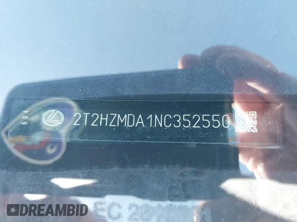 2022 Lexus RX 350 z VIN 2T2HZMDA1NC352550, wystawiony jako IAAI lot #42024421 z przebiegiem Nie podano mil oraz . Historia ofert i sprzedaży dostępna na DreamBid. Obrazek 9.