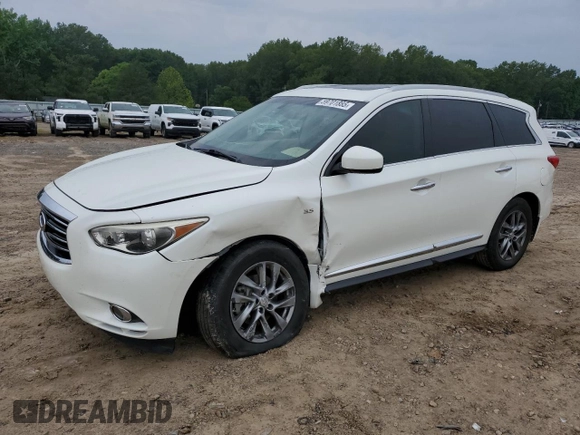 2015 Infiniti QX60 with VIN 5N1AL0MM1FC514337, listed as a Copart auction lot 59701885 with 147,755 mi miles and Salvage title. Bid and sale history available at DreamBid. Image 1.