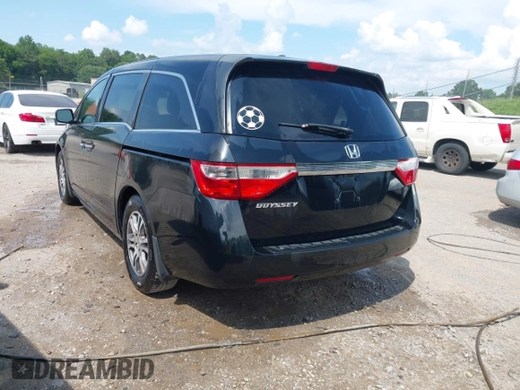 2011 Honda Odyssey EX-L with VIN 5FNRL5H69BB037248, listed as a IAAI auction lot 42613070 with 101,008 mi miles and . Bid and sale history available at DreamBid. Image 3.