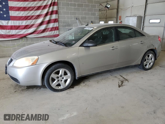 2008 Pontiac G6 with VIN 1G2ZG57B984277889, listed as a Copart auction lot 53244385 with 164,606 mi miles and Salvage Title. Bid and sale history available at carsss.com. Image 1.