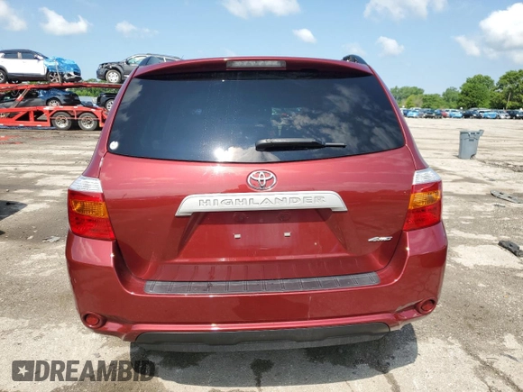 2010 Toyota Highlander with VIN 5TDBK3EH6AS008329, listed as a Copart auction lot 61506945 with 194,748 mi miles and Salvage title. Bid and sale history available at DreamBid. Image 6.