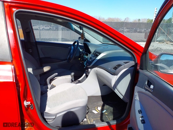 2016 Hyundai Accent SE with VIN KMHCT4AE0GU030054, listed as a IAAI auction lot 41700616 with 1 mi miles. Bid and sale history available at carsss.com. Image 5.
