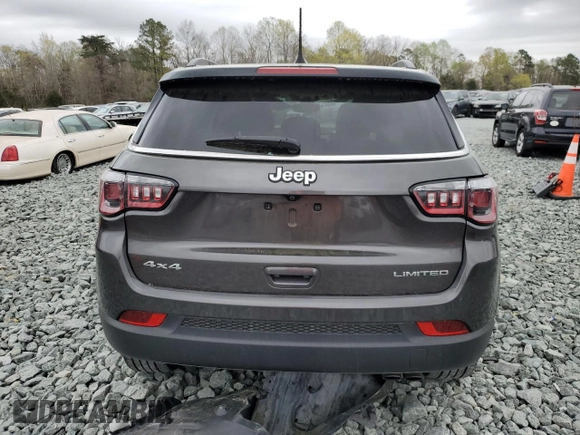 2018 Jeep Compass Limited with VIN 3C4NJDCB7JT266255, listed as a Copart auction lot 51642485 with 0 mi miles and Salvage Title. Bid and sale history available at carsss.com. Image 6.