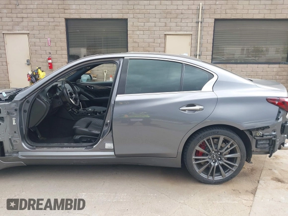 2019 Infiniti Q50 RED SPORT 400 with VIN JN1FV7AP4KM760849, listed as a IAAI auction lot 41774280 with 81,640 mi miles. Bid and sale history available at carsss.com. Image 13.