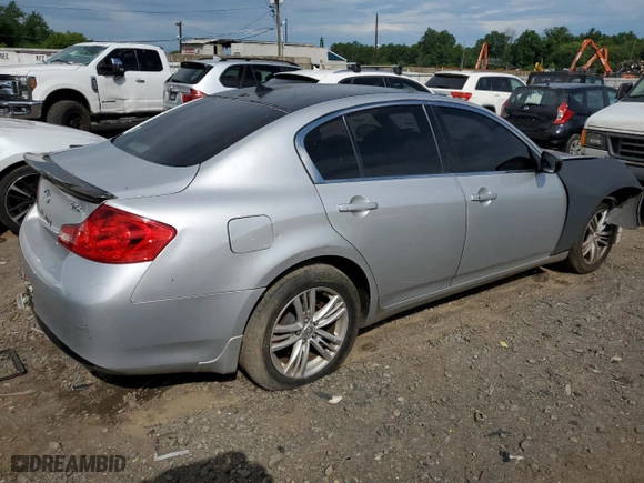 2011 Infiniti G25 Sedan x with VIN JN1DV6AR8BM451789, listed as a Copart auction lot 62542884 with 0 mi miles and Salvage Title. Bid and sale history available at carsss.com. Image 3.