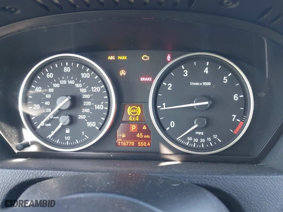 2007 BMW X5 3.0si with VIN 5UXFE43557L011481, listed as a IAAI auction lot 41764468 with 116,770 mi miles. Bid and sale history available at carsss.com. Image 7.