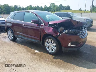 2019 Ford Edge Titanium z VIN 2FMPK3K93KBB01567, wystawiony jako IAAI lot #42382631 z przebiegiem 43 228 mil mil oraz . Historia ofert i sprzedaży dostępna na DreamBid. Obrazek 1.