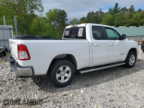 2021 Ram 1500 Big Horn z VIN 1C6SRFBT9MN758587, wystawiony jako Copart lot #56278755 z przebiegiem 56 963 mil mil oraz Szkoda całkowita • Salvage title. Historia ofert i sprzedaży dostępna na DreamBid. Obrazek 3.