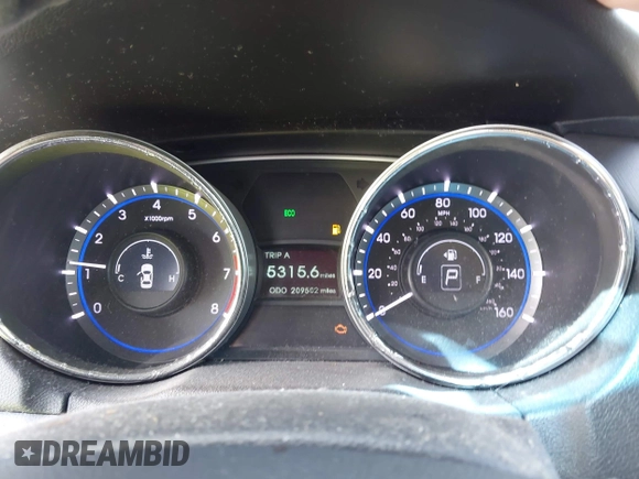 2014 Hyundai Sonata GLS with VIN 5NPEB4AC4EH897513, listed as a IAAI auction lot 41953553 with 209,502 mi miles and . Bid and sale history available at DreamBid. Image 7.