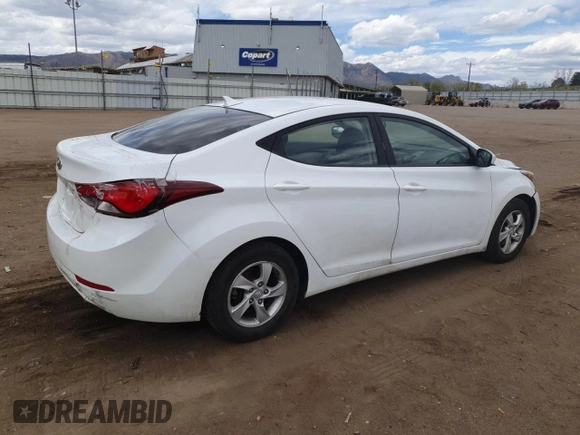 2015 Hyundai Elantra SE with VIN 5NPDH4AE1FH596078, listed as a Copart auction lot 52985755 with 95,758 mi miles and Salvage title. Bid and sale history available at DreamBid. Image 3.