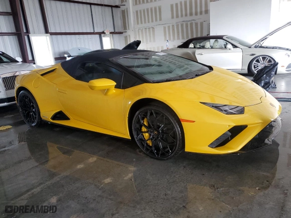 2023 Lamborghini Huracan EVO with VIN ZHWUT5ZF1PLA23321, listed as a Copart auction lot 74672934 with NaN miles and Non Repairable. Bid and sale history available at carsss.com. Image 4.