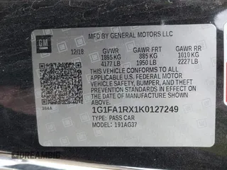 2019 Chevrolet Camaro 1LT z VIN 1G1FA1RX1K0127249, wystawiony jako IAAI lot #42240323 z przebiegiem 69 945 mil mil oraz . Historia ofert i sprzedaży dostępna na DreamBid. Obrazek 9.
