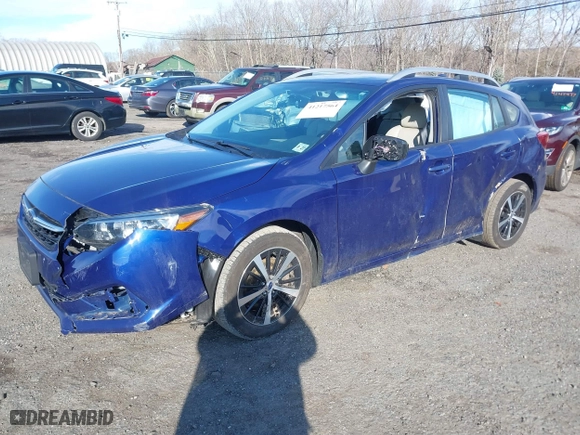 2022 Subaru Impreza Premium with VIN 4S3GTAV66N3726718, listed as a IAAI auction lot 41217564 with 35,639 mi miles. Bid and sale history available at carsss.com. Image 2.