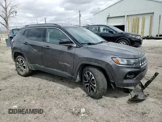 2022 Jeep Compass Limited with VIN 3C4NJDCB0NT105364, listed as a Copart auction lot 51737105 with 69,208 mi miles and Salvage title. Bid and sale history available at DreamBid. Image 12.