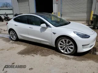 2019 Tesla Model 3 Mid Range with VIN 5YJ3E1EA3KF509087, listed as a Copart auction lot 46364865 with Not Provided miles and Salvage Title. Bid and sale history available at DreamBid. Image 4.