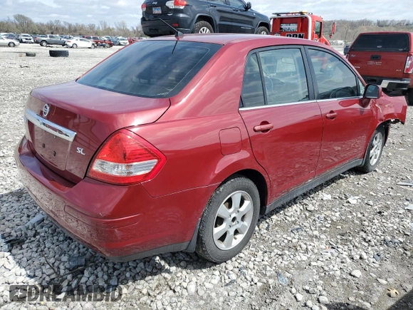 2008 Nissan Versa 1.8 S with VIN 3N1BC11E08L374304, listed as a Copart auction lot 50852395 with 166,168 mi miles and Salvage Title. Bid and sale history available at carsss.com. Image 3.