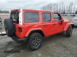 2025 Jeep Wrangler Sahara with VIN 1C4PJXEN0SW506260, listed as a Copart auction lot 46349375 with 2,824 mi miles and Clean Title. Bid and sale history available at DreamBid. Image 3.