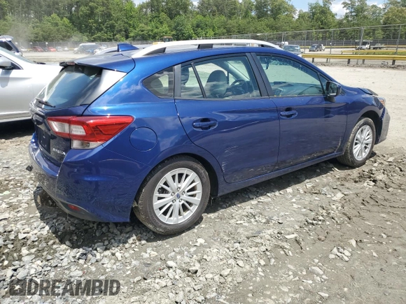 2018 Subaru Impreza Premium with VIN 4S3GTAD69J3718625, listed as a Copart auction lot 56623915 with 71,129 mi miles and Salvage title. Bid and sale history available at DreamBid. Image 3.