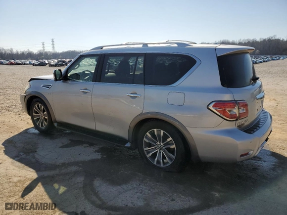 2018 Nissan Armada SL with VIN JN8AY2ND9J9059716, listed as a Copart auction lot 48053165 with 128,078 mi miles and Salvage Title. Bid and sale history available at carsss.com. Image 2.