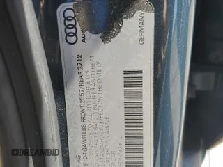 2013 Audi A6 Premium Plus with VIN WAUGFAFC9DN053872, listed as a Copart auction lot 54935735 with 117,804 mi miles and Clean title. Bid and sale history available at DreamBid. Image 12.