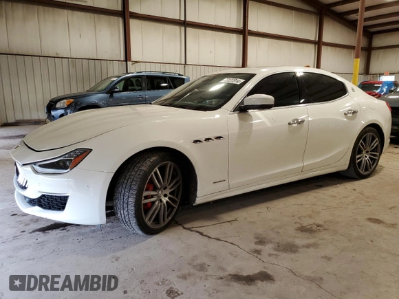 2019 Maserati Ghibli S Q4 GranLusso with VIN ZAM57YTL2K1312724, listed as a Copart auction lot 55137814 with 44,663 mi miles and Salvage Title. Bid and sale history available at carsss.com. Image 1.