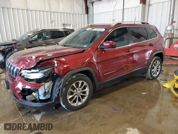 2019 Jeep Cherokee Latitude Plus with VIN 1C4PJLLB3KD111518, listed as a Copart auction lot 59540335 with 70,711 mi miles and Salvage title. Bid and sale history available at DreamBid. Image 1.