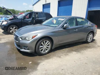 2015 Infiniti Q50 with VIN JN1BV7AR3FM408030, listed as a Copart auction lot 61930235 with 134,847 mi miles and Salvage title. Bid and sale history available at DreamBid. Image 1.